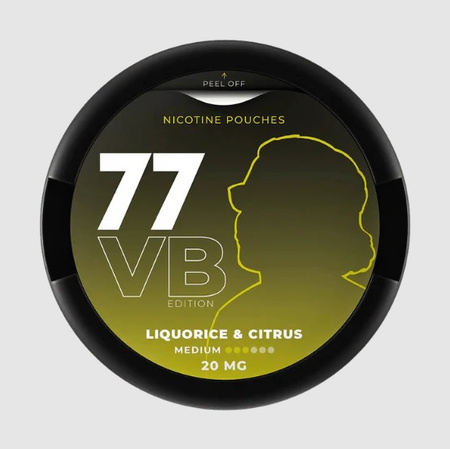 Snus 77 Slim 20mg - VB Liquorice & Citrus