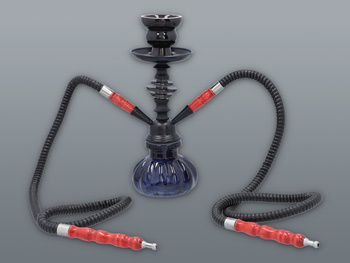 Shisha mała czarna granatowa 2 węże 5-5365