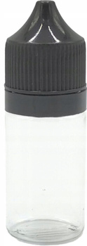 Butelka PE 30ml miękka z czarnym korkiem