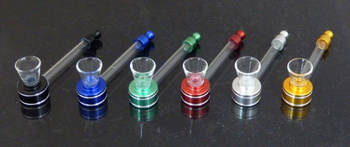 Lufka szklana kolor z cybuchem 5-0275