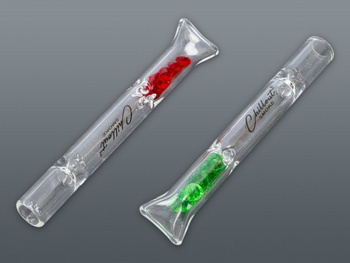 Lufka szklana z ustnikiem i kryształkami 5-0088