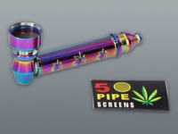 Lufka metalowa z cybuchem i sitkami rainbow 5-2094